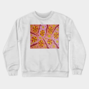 Candy Colored Abstract in Pink Crewneck Sweatshirt
